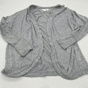 Athleta Gray Open Cardigan Size XS Heathered Long Sleeve